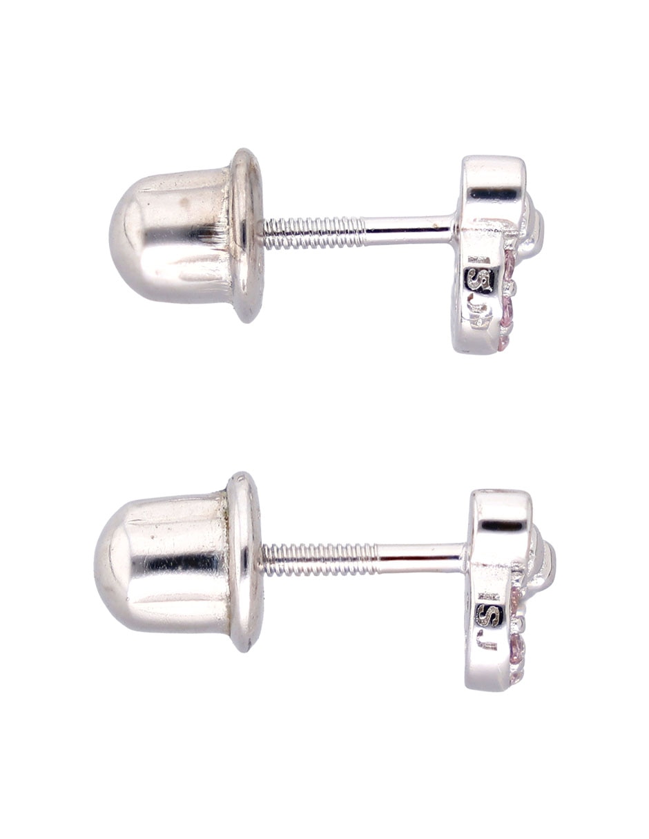 Aretes de plata P 925 con acabado pavé 3