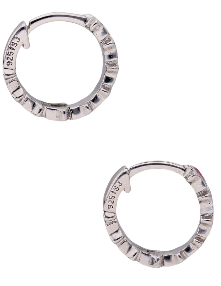 Aretes de plata P 925 con acabado pulido 3