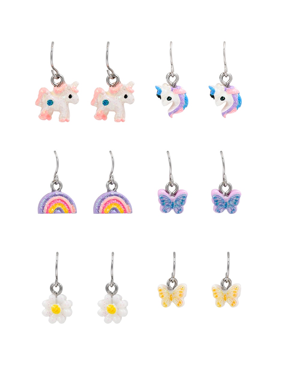 Aretes Claire's con acabado brillante