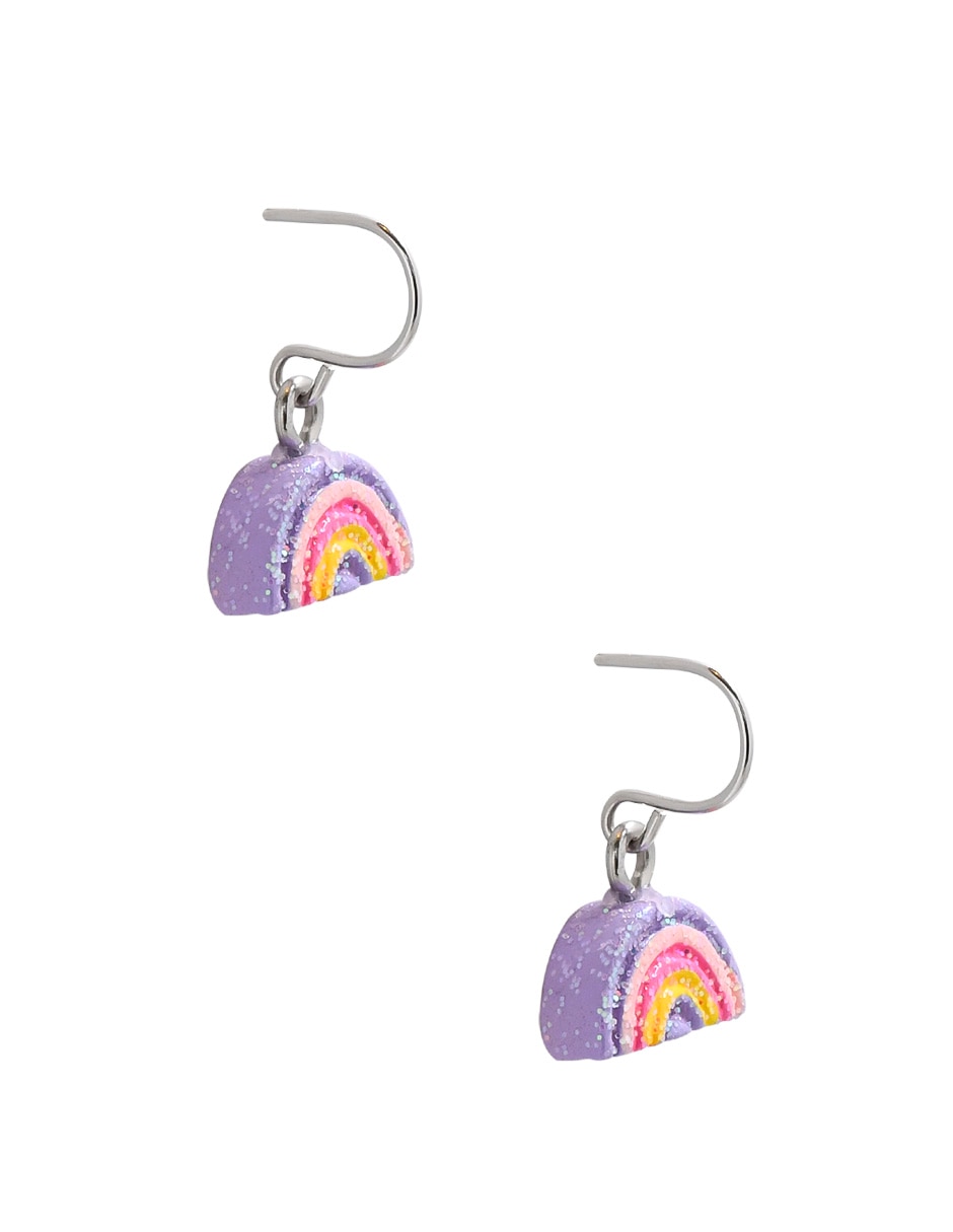 Aretes de flor con acabado brillante 2