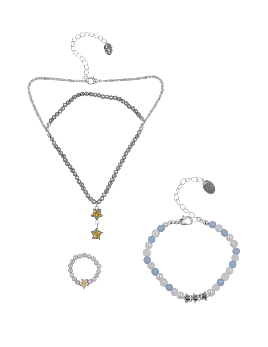 Collar, pulsera y anillo de estrella Claire's