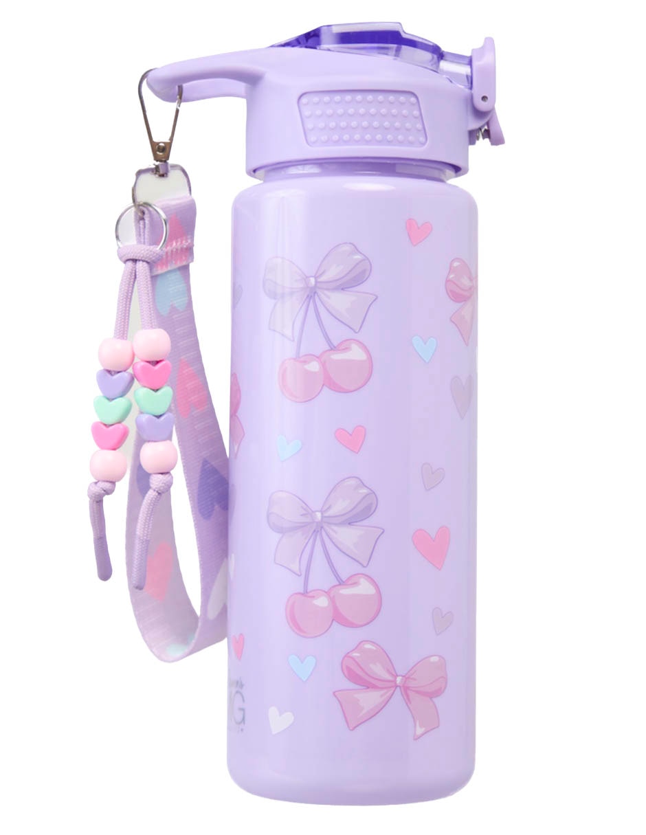 Botella De Agua De Plástico Con Tapa Push Pull