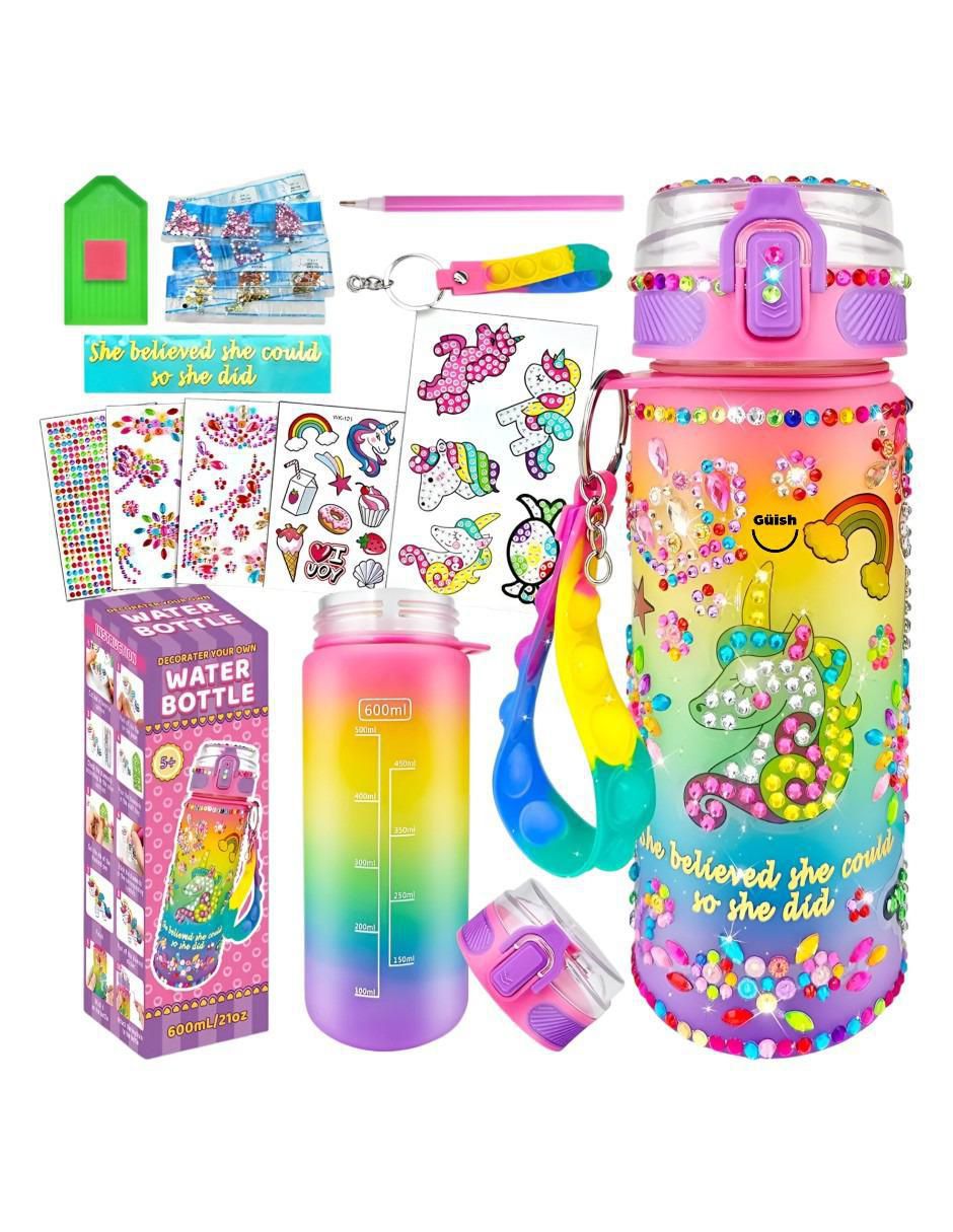 Botella de agua Unicornio con tapa rosca 600 ml 2