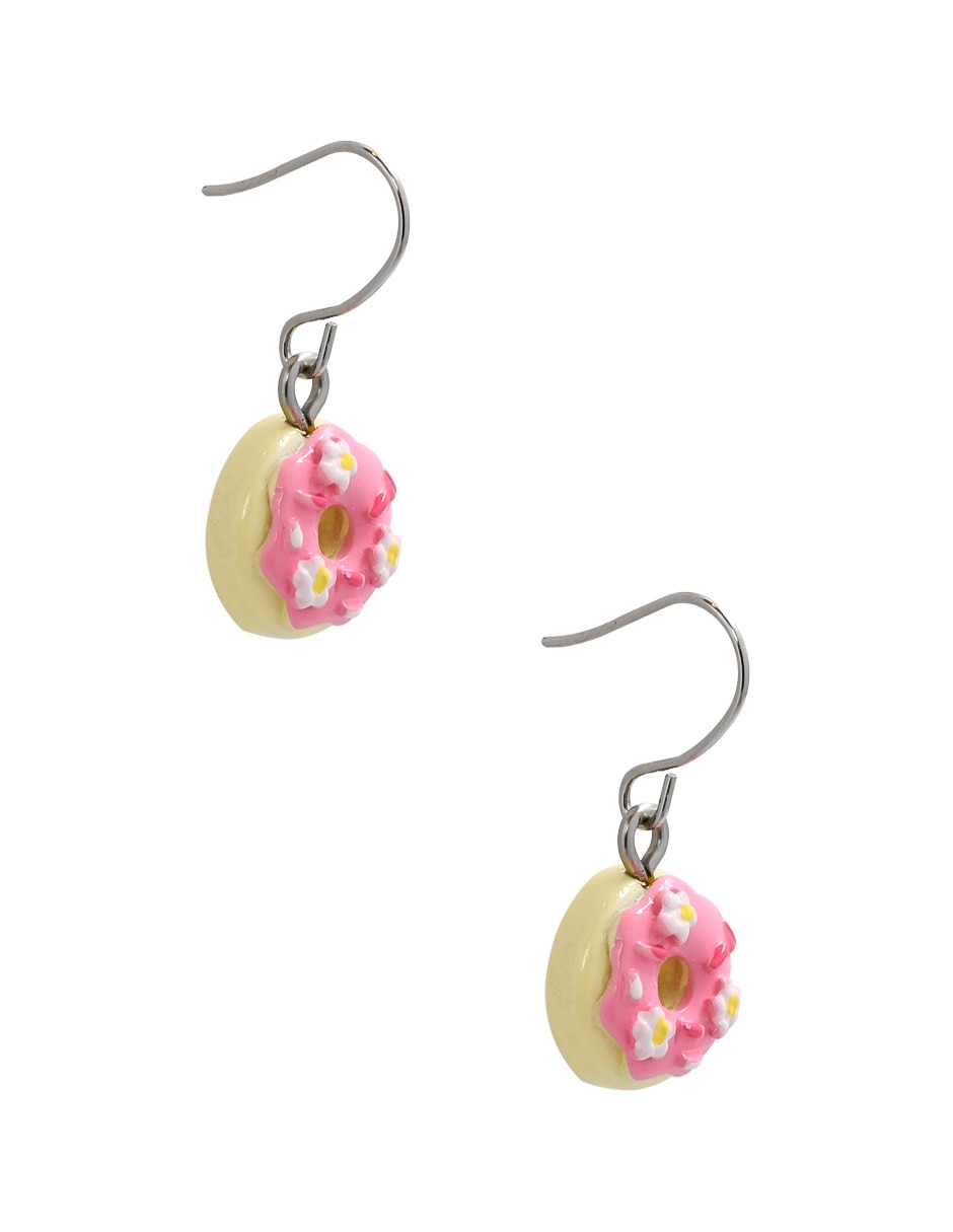 Aretes de dona con acabado brillante 2