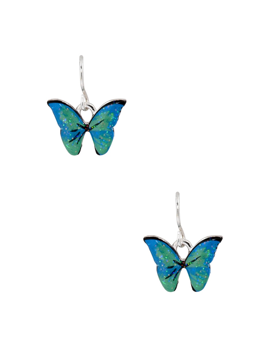 Aretes de mariposa con acabado brillante Aretes de mariposa con acabado brillante
