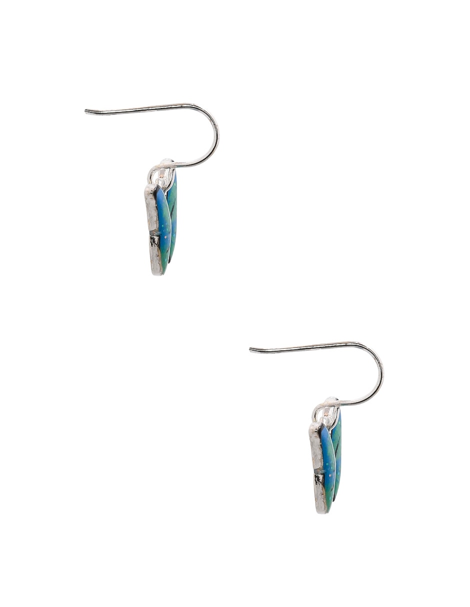Aretes de mariposa con acabado brillante 3