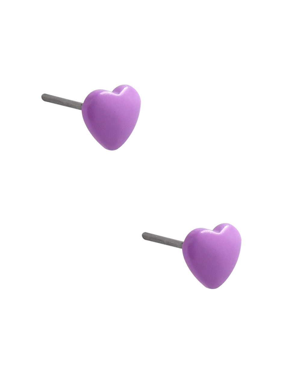 Set de aretes de flor con acabado brillante 2