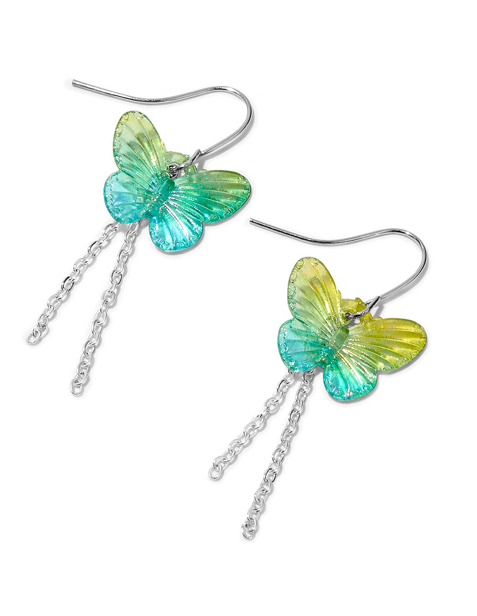 Aretes de mariposa con acabado mate