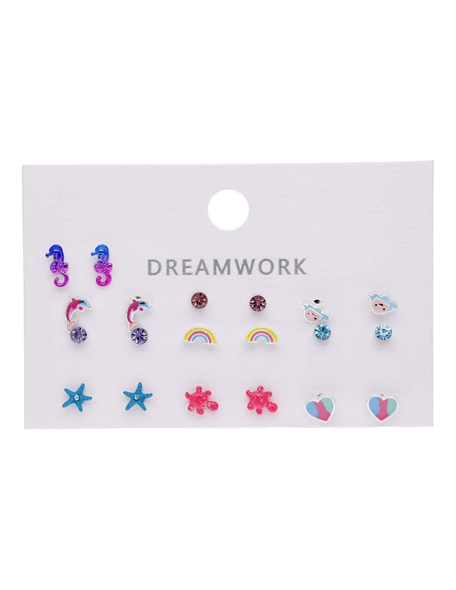 Set de aretes Piquenique con acabado brillante