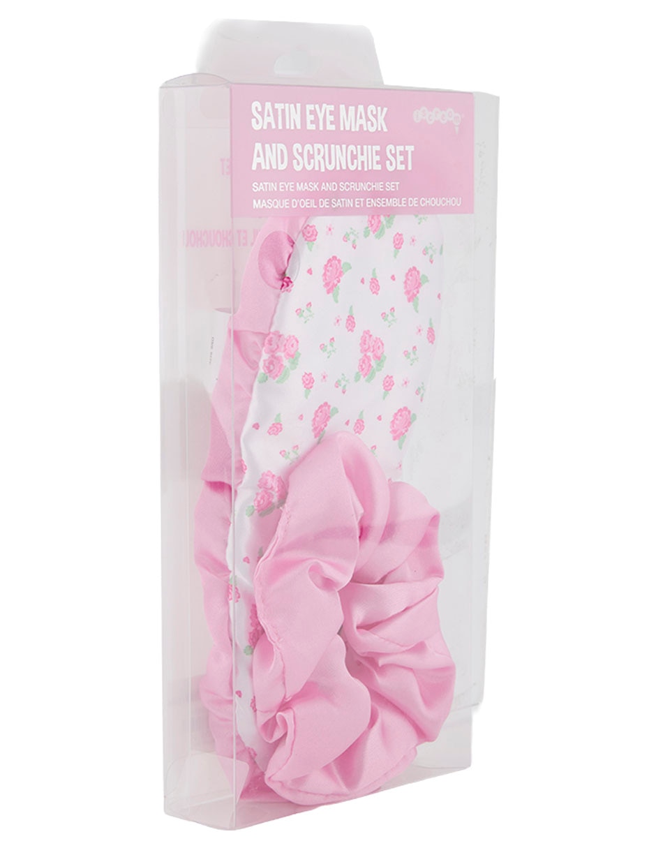 Satin eye mask and scrunchie set iscream