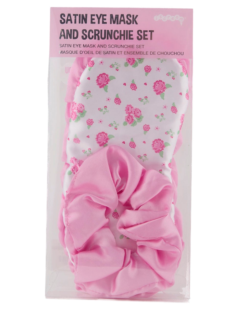 Satin eye mask and scrunchie set