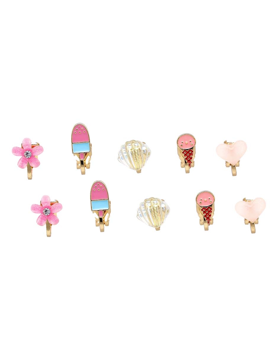 Set de aretes con acabado brillante 1