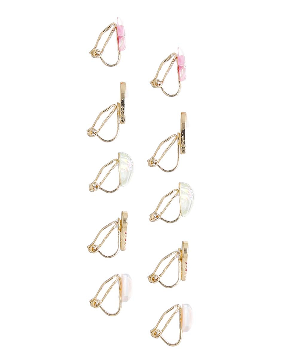 Set de aretes con acabado brillante 6