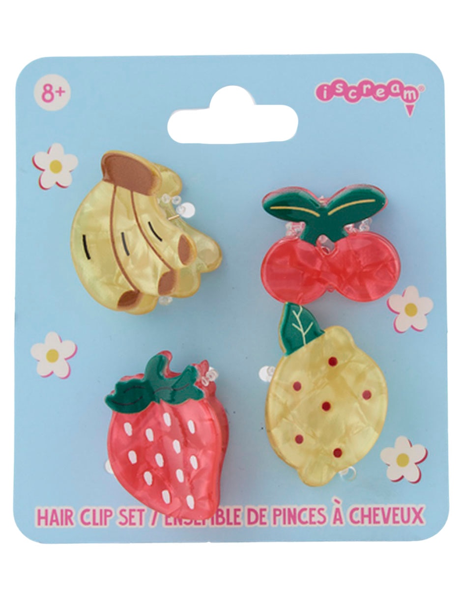 Set de broches para cabello con acabado brillante