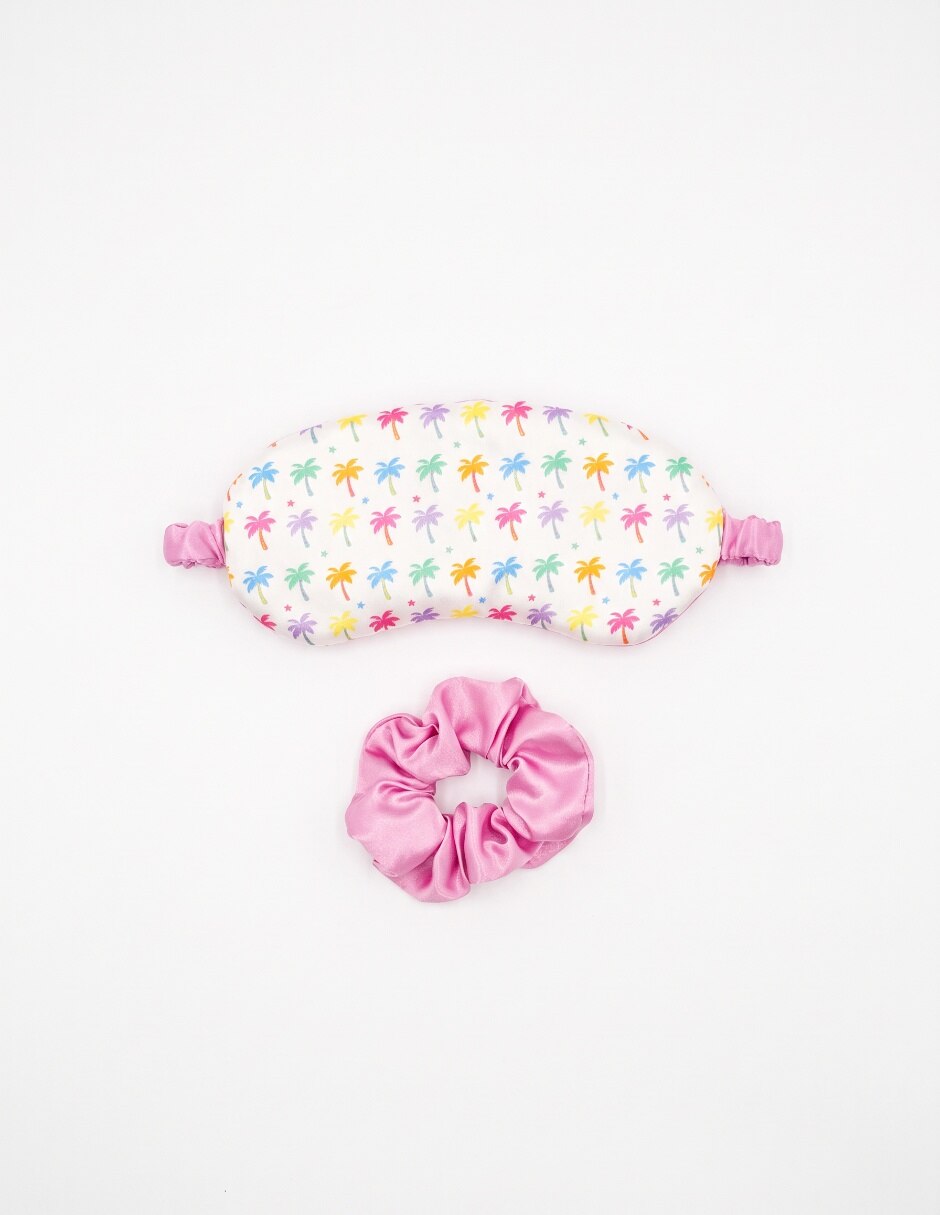 Set satin eye mask and scrunchie Set satin eye mask and scrunchie
