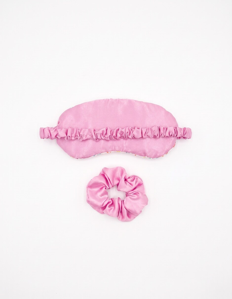 Set satin eye mask and scrunchie 2