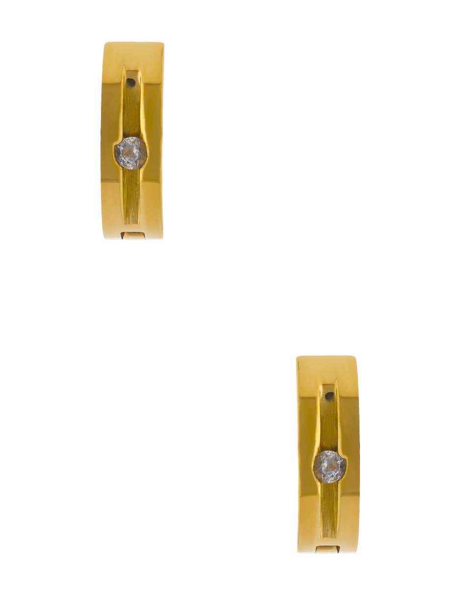 Aretes Huggies Redondos Con Acabado Liso