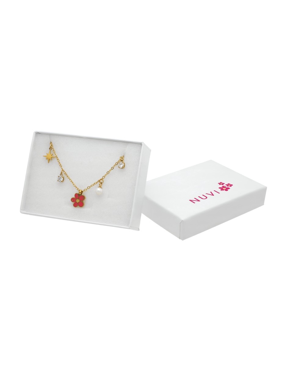 Collar Con Dije De Flor Nuvi