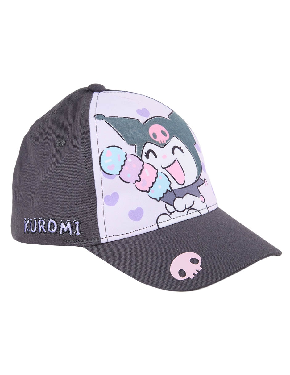 Gorra visera curva velcro Kuromi para niña 1