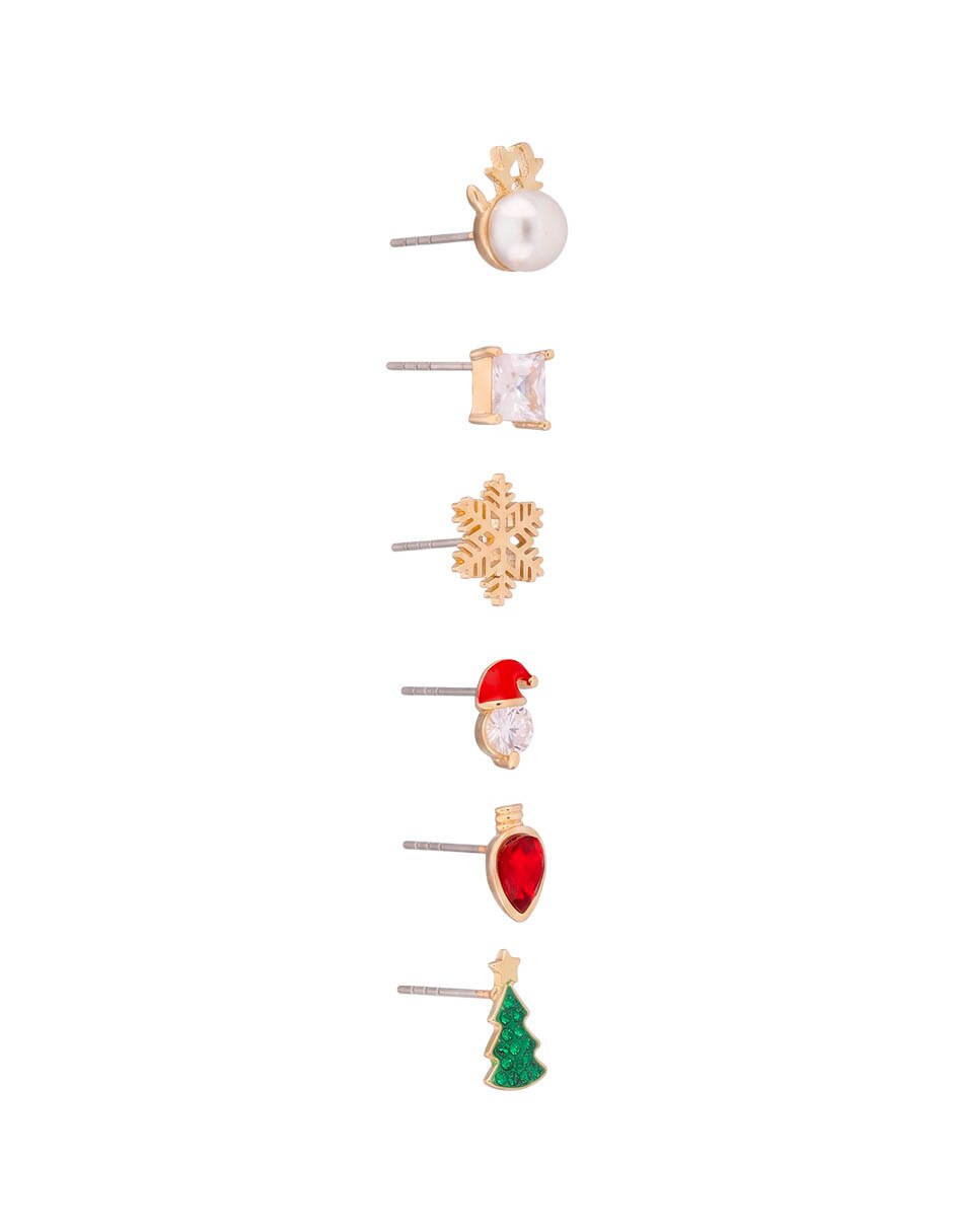 Set de aretes con acabado brillante 5