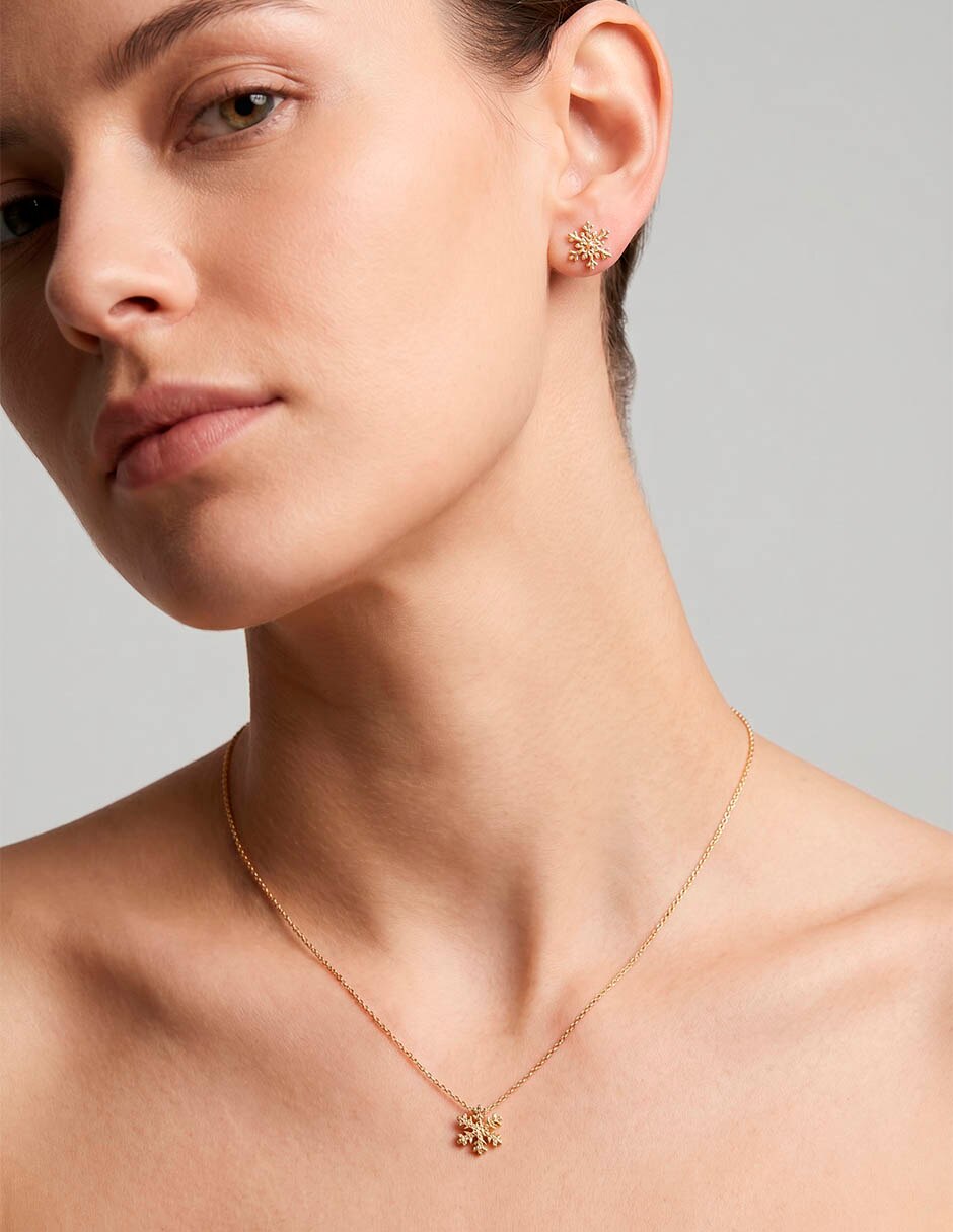 Set de aretes con acabado brillante 7