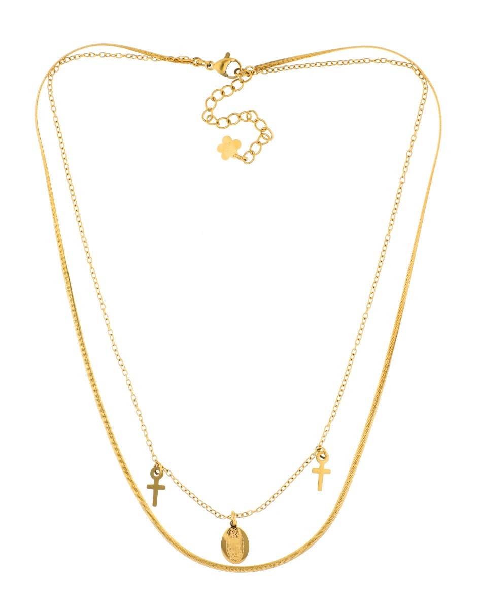 Collar con dije de virgen nuvi religioso