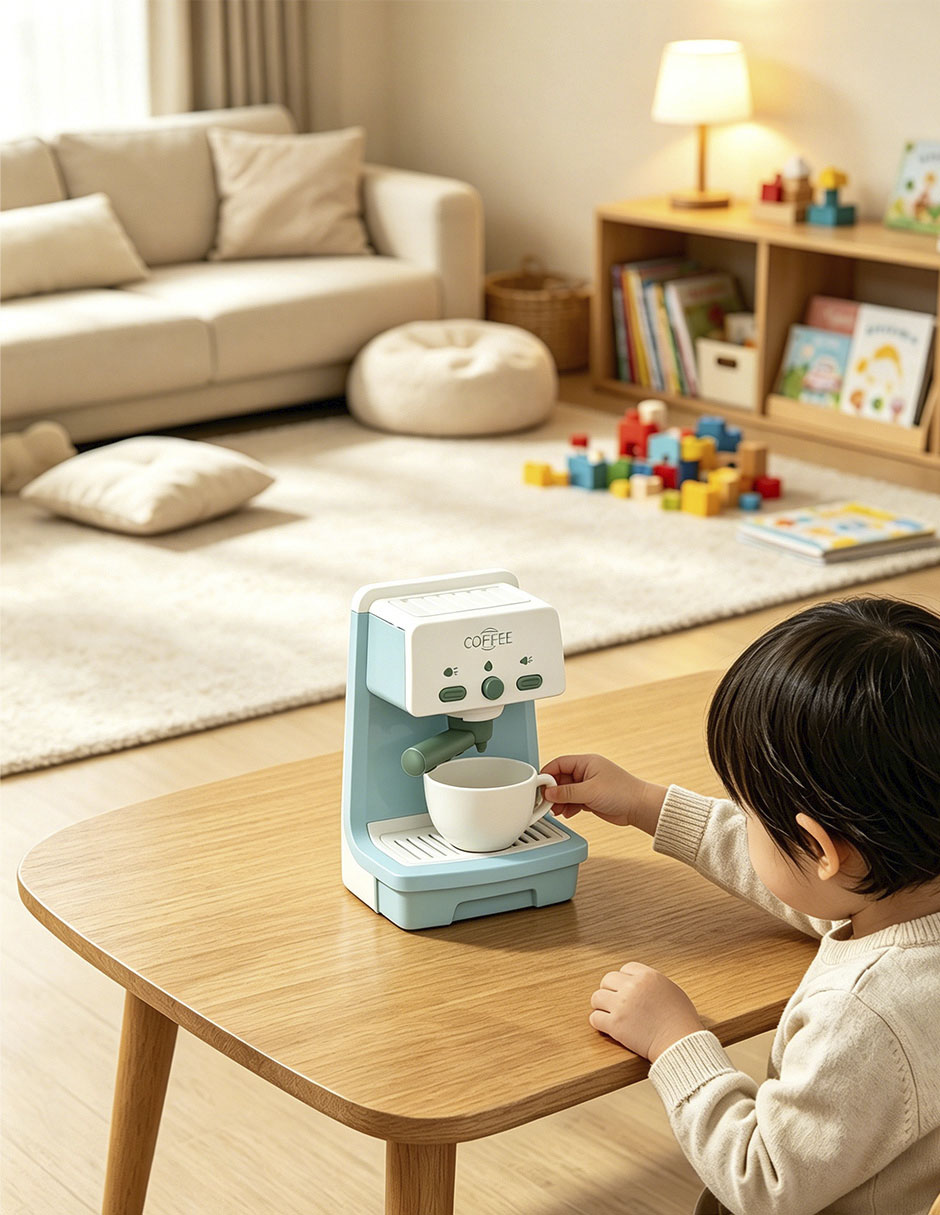Maquina de café con luz y sonido juego de rol para niño 6