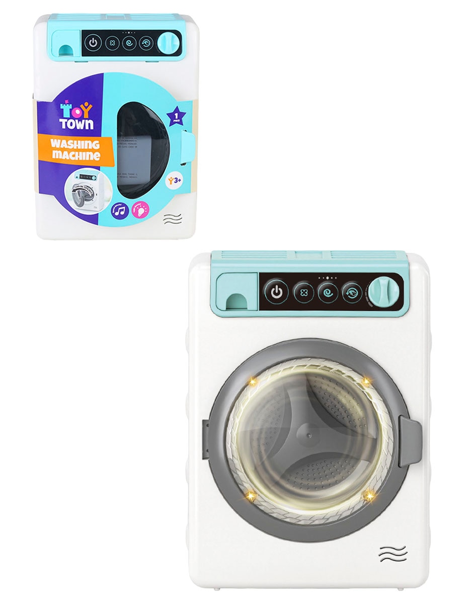 Lavadora con luz y sonido juego de rol para niños 3