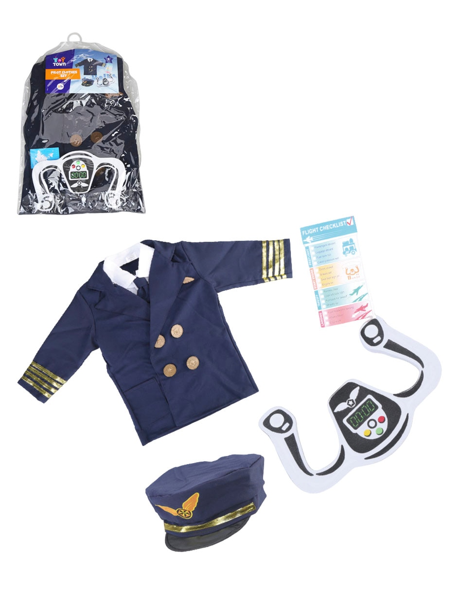 Set de ropa piloto juego de rol para niños 2