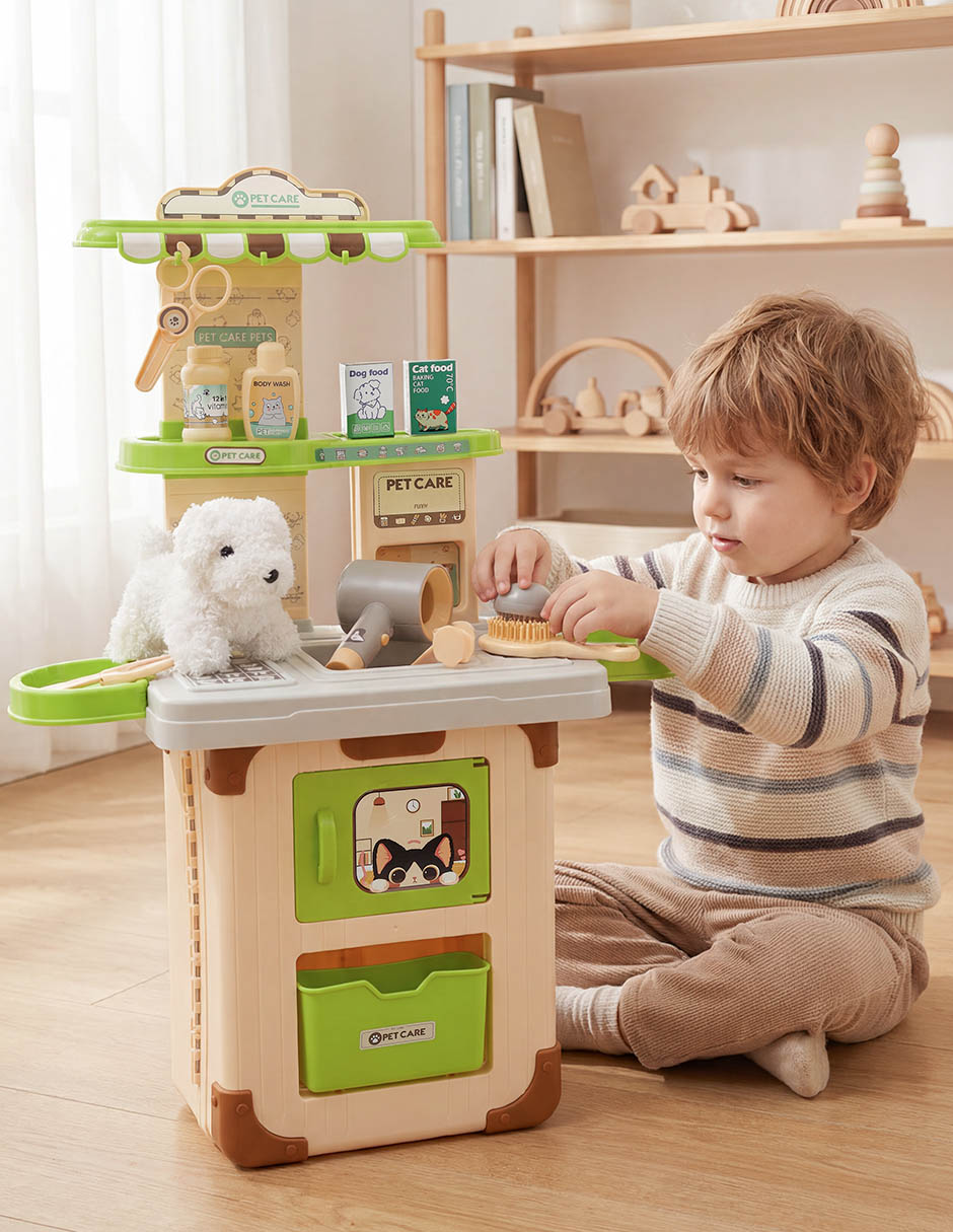 Suitcase pet care juego de rol para niños 3