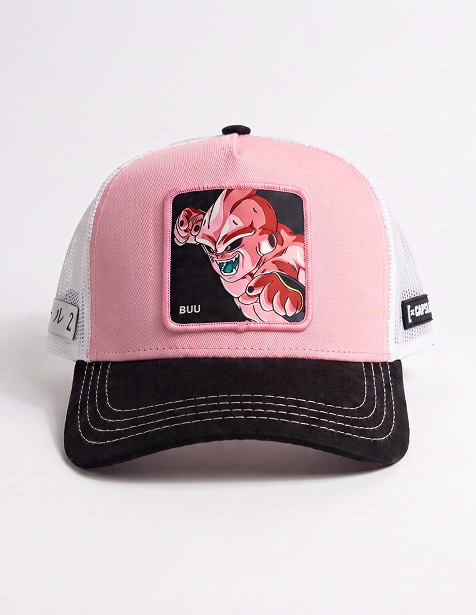 Gorra visera curva snapback casual majin buu para hombre