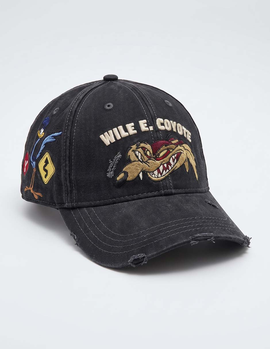 Gorra visera curva correa ajustable casual Looney Tunes Wilie E. y Road Runner para hombre