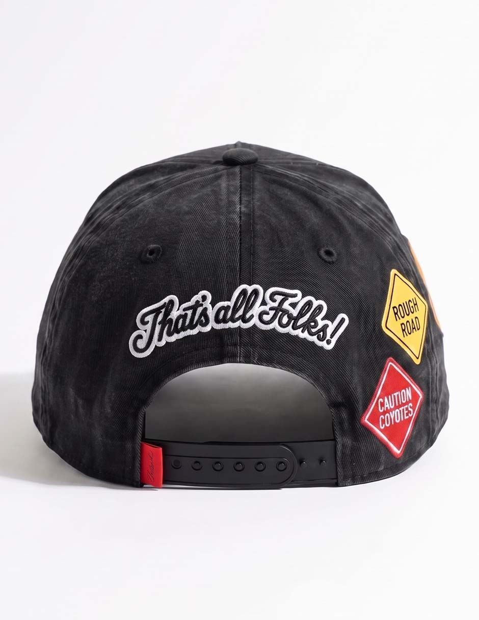 Gorra visera curva correa ajustable casual Looney Tunes Wilie E. y Road Runner para hombre