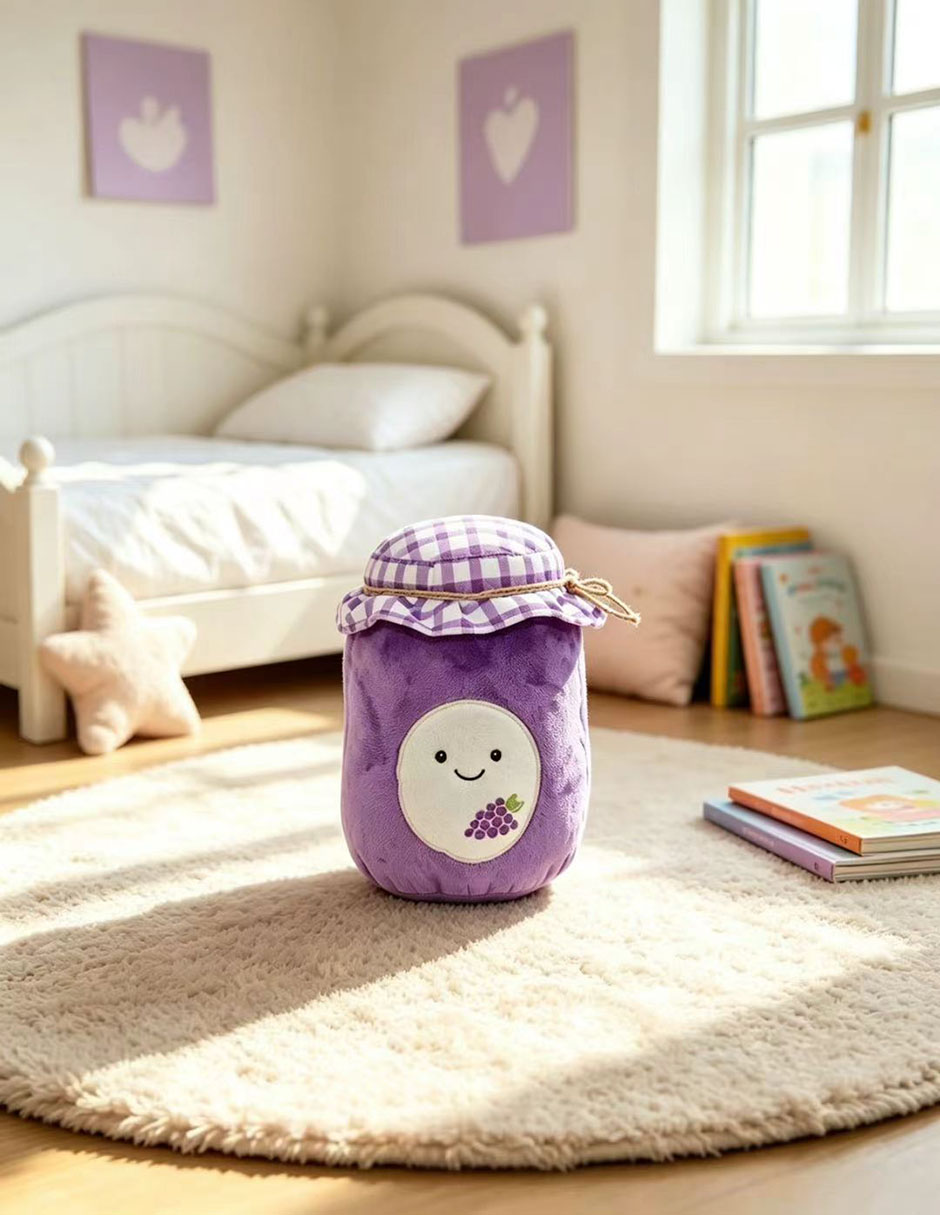 Peluche de frasco mermelada de uva de 19 cm 2