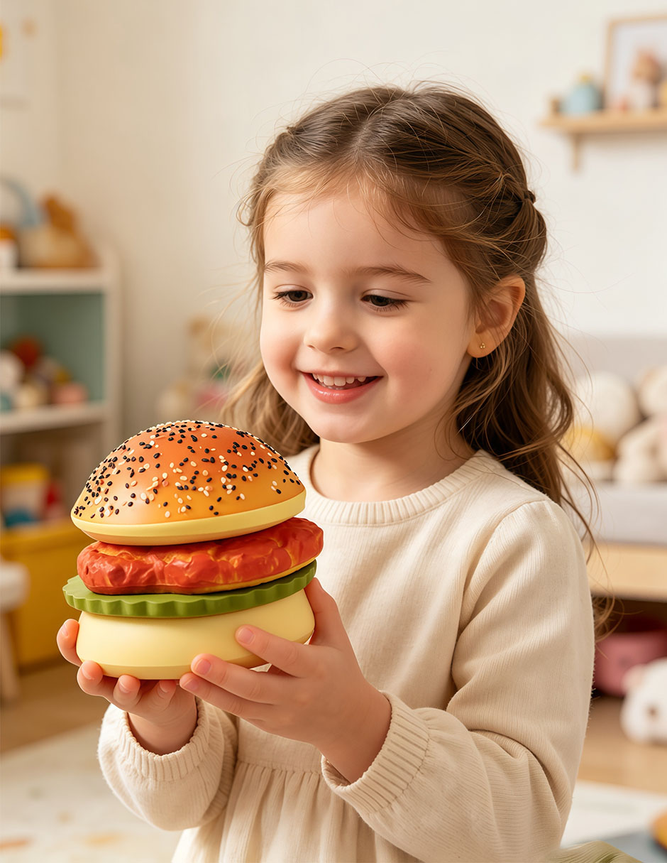 Hamburger squish toy 3