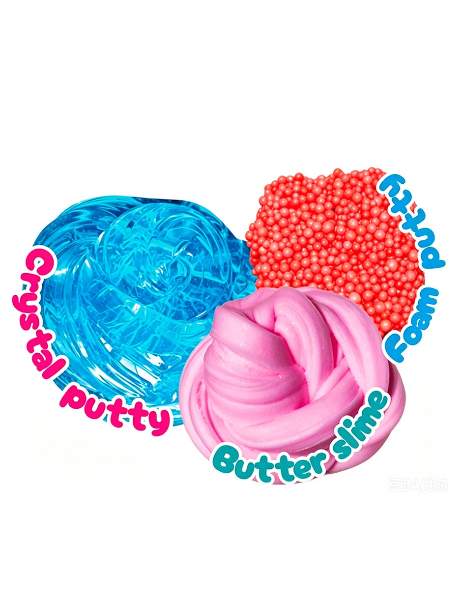 Colour dough and slime play set 3