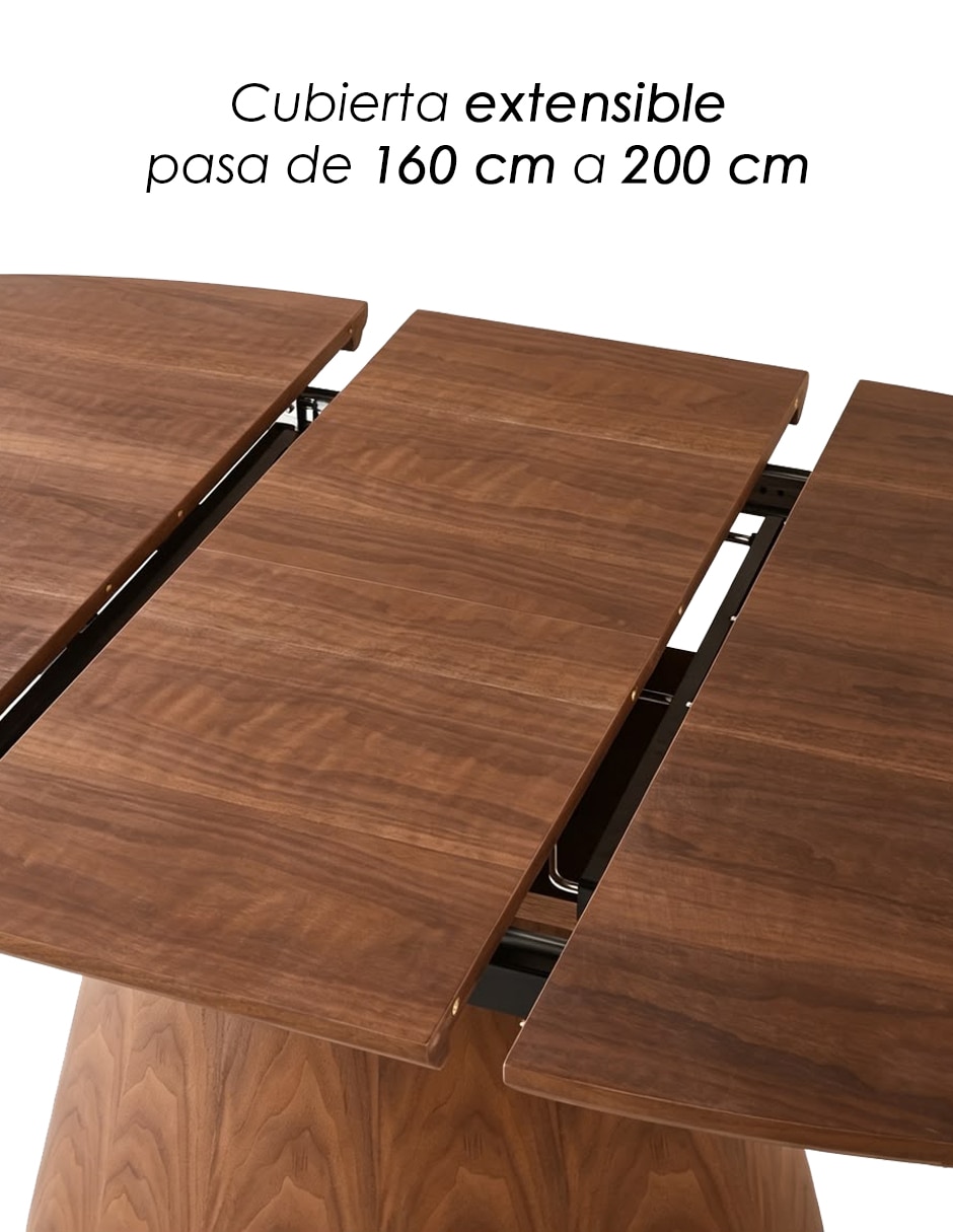Mesa de comedor extensible armable oval 2