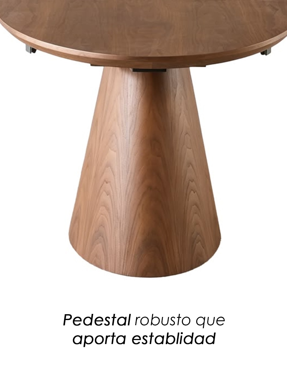 Mesa de comedor extensible armable oval 6