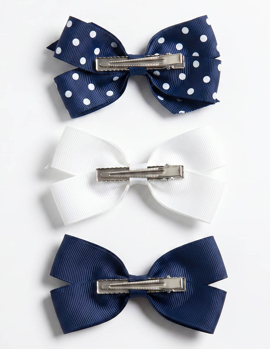 Set de 3 piezas moños para cabello 2