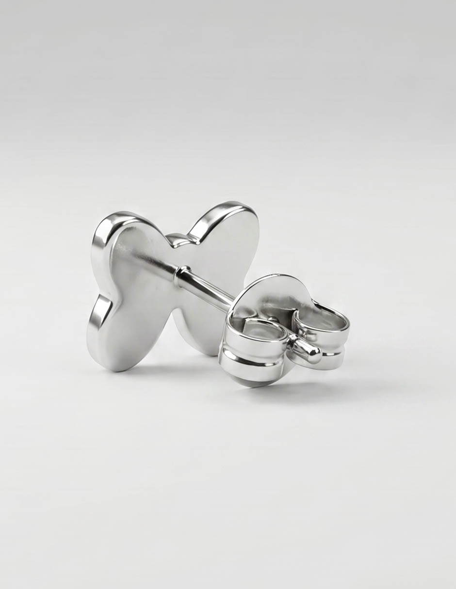 Broqueles de moño Minnie de plata P 925 con acabado pulido 3