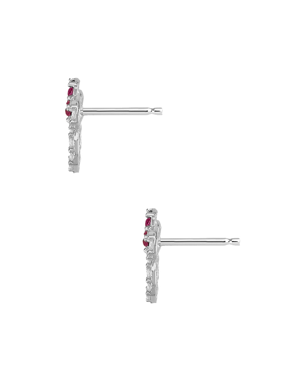 Broqueles Minnie de plata P 925 con acabado pulido zirconia 2
