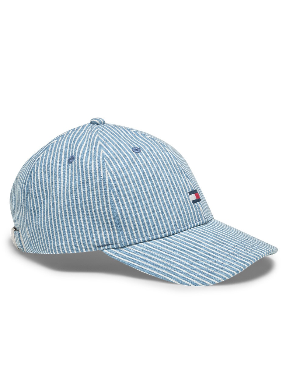Gorra visera curva hebilla flag stripe niña