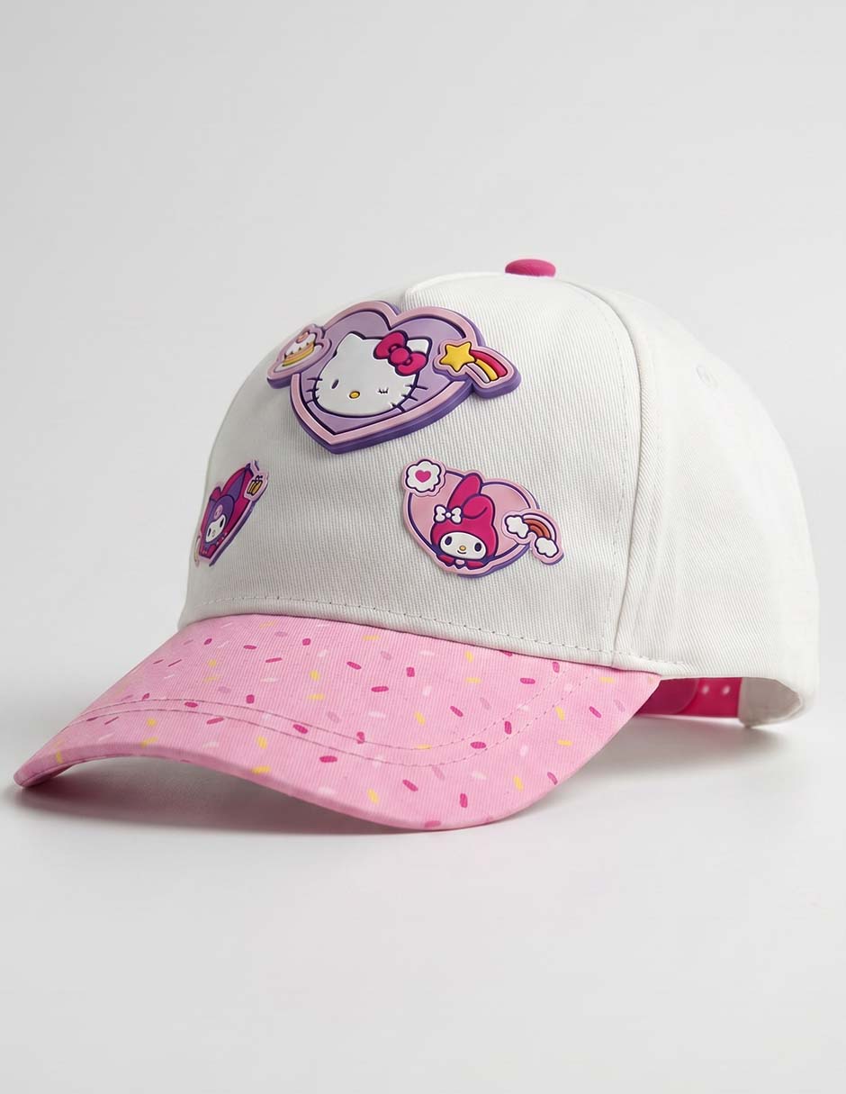 Gorra visera curva velcro Kuromi Hello Kitty My Melody para niña