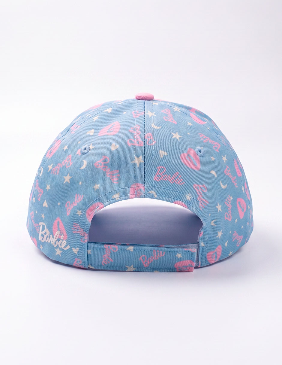 Gorra visera semicurva velcro barbie para niña Gorra visera semicurva velcro barbie para niña