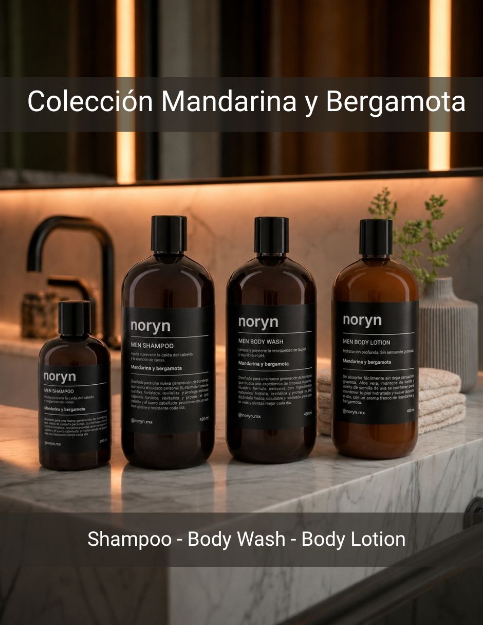 Jabón corporal - Men Body Wash Corporal Mandarina y Bergamota 480 ml Noryn 6