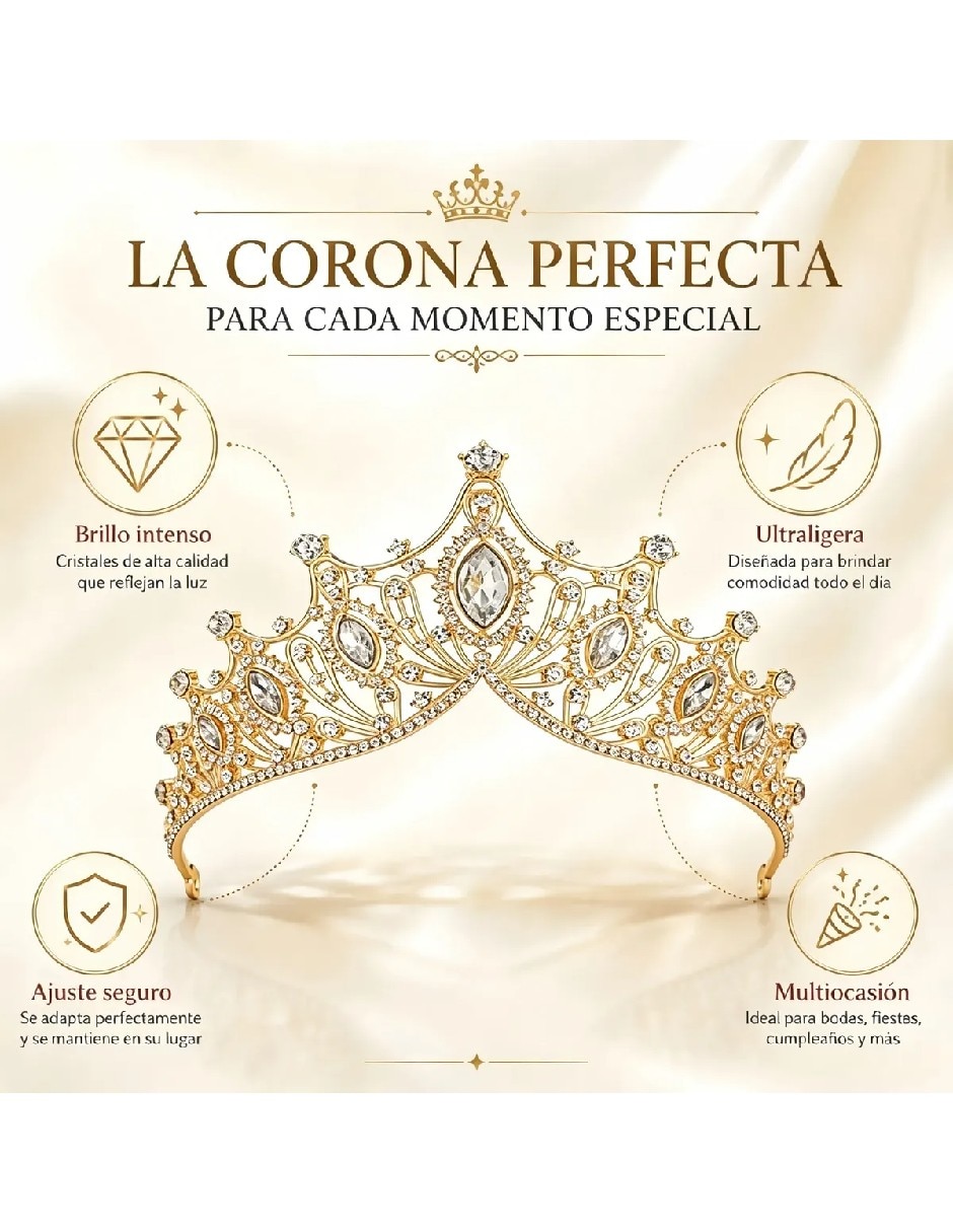 Set de accesorios para disfraz de coronas princesa 2