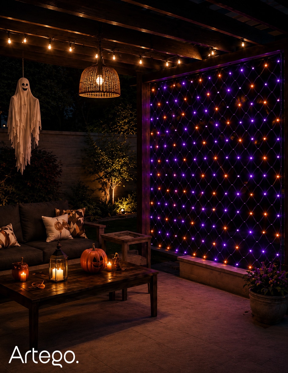 Serie luces led malla de halloween voodoo con 200 focos 3