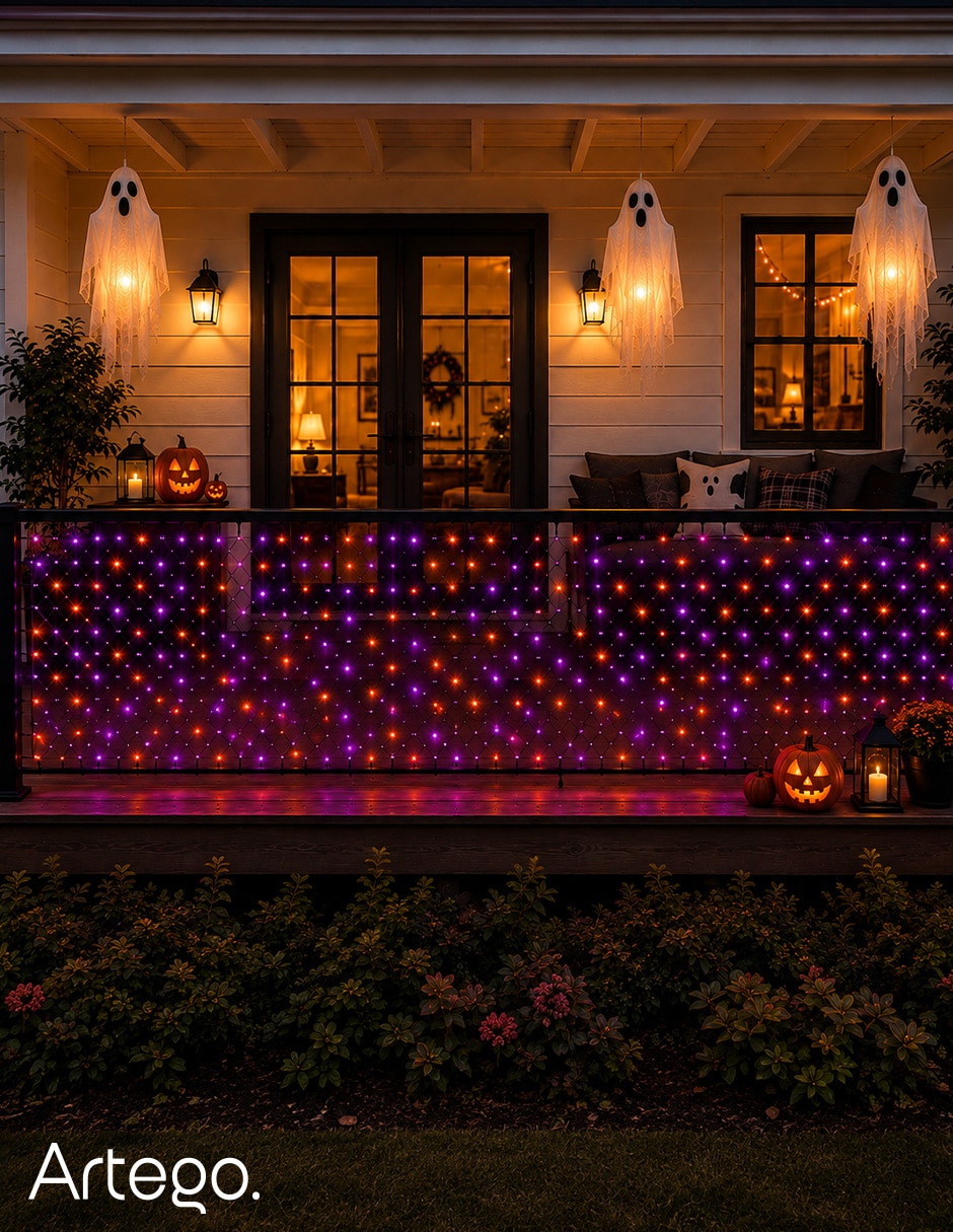 Serie luces led malla de halloween voodoo con 200 focos 2