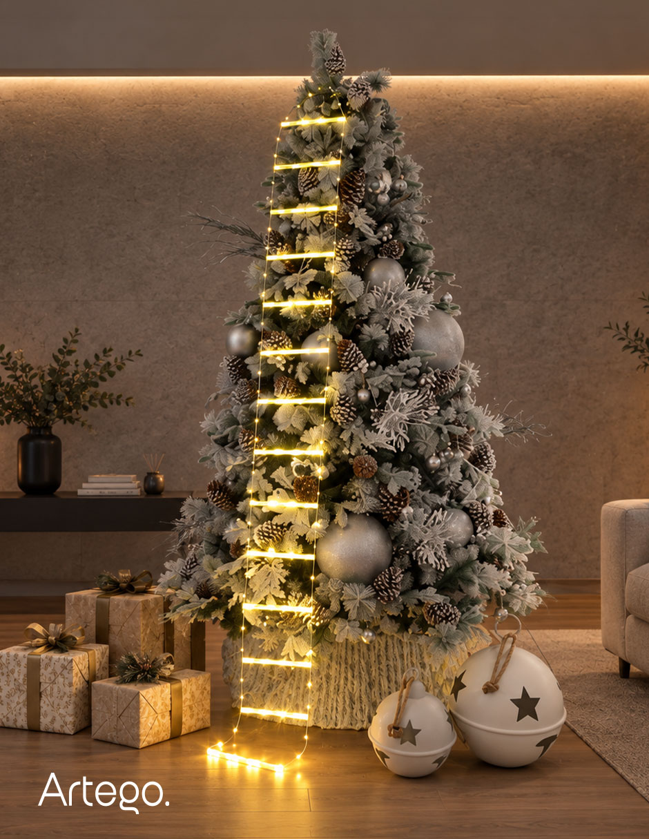 Serie luces led navidad escalera de santa modelo adak con 170 focos 4