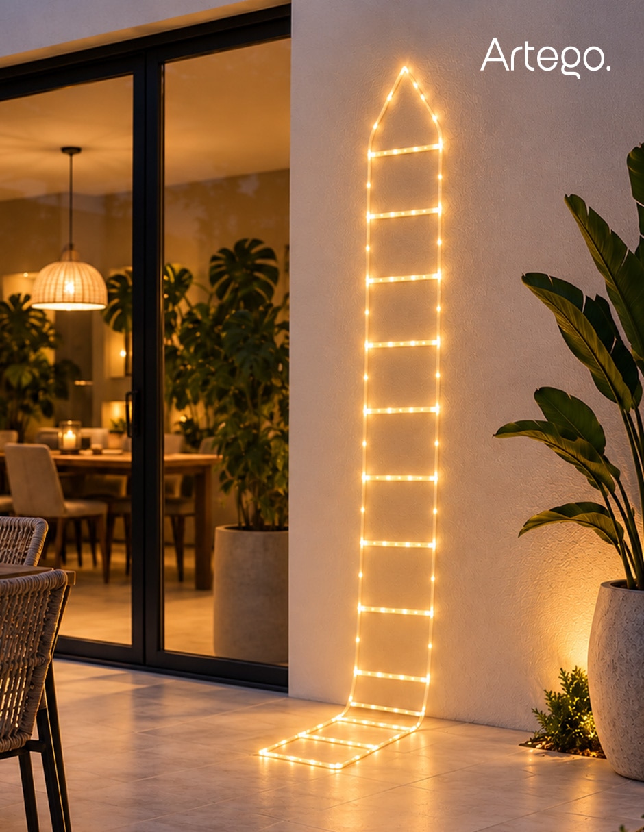 Serie luces led navidad escalera de santa modelo adak con 170 focos 3